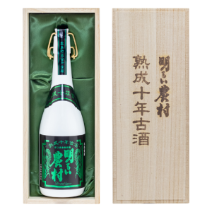 かめ壺芋焼酎・明るい農村10年古酒・明るい農村十年古酒・桐箱入り・陶器瓶